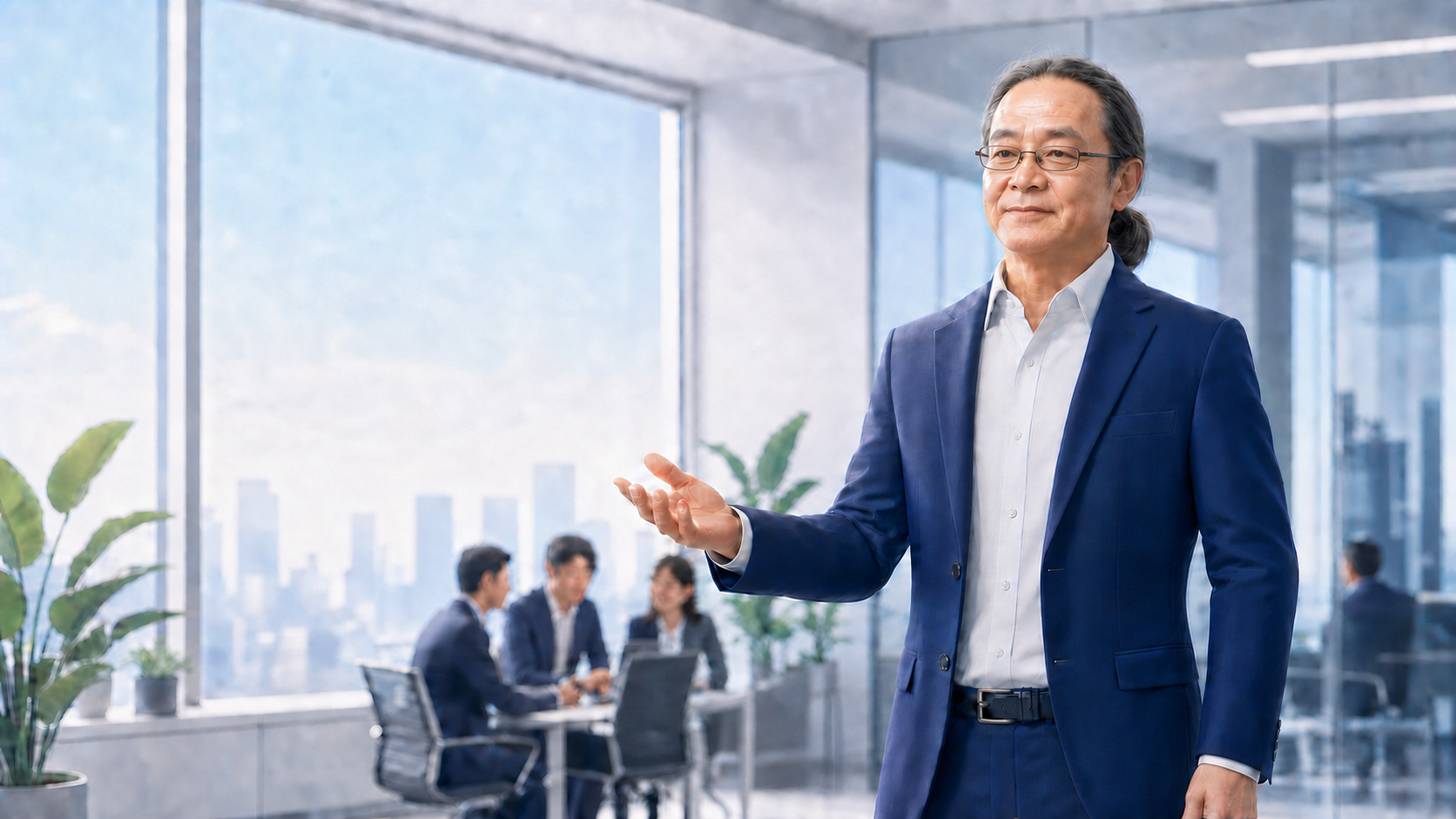経験豊かで頼もしさと親しみやすさを兼ね備えた人事コンサルタントのイメージ